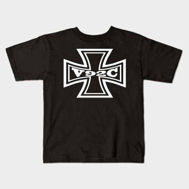 Iron Cross V92C Motorcycle Kids T-Shirt by DroolingBullyKustoms